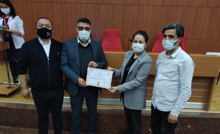 Aydın Kadın Doğum ve Çocuk Hastalıkları Hastanesi personeline teşekkür belgesi verildi