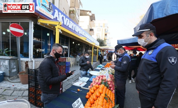 Efeler zabıtası denetimlerini sürdürüyor