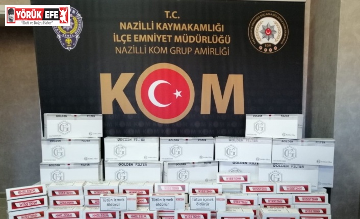 Nazilli’de kaçak içki ve sigara operasyonu