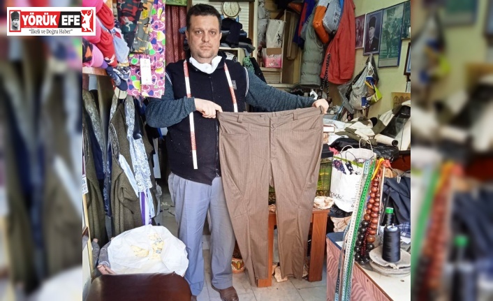 36 yıldır külot pantolon dikiyor