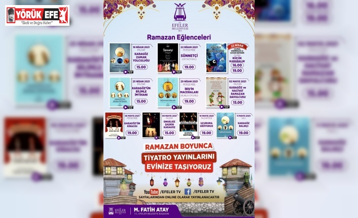 Efeler Belediyesi ramazan eğlencelerini evlere taşıyor