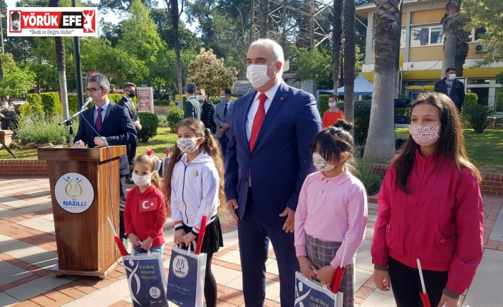Nazilli’de 23 Nisan sade bir törenle gerçekleşti