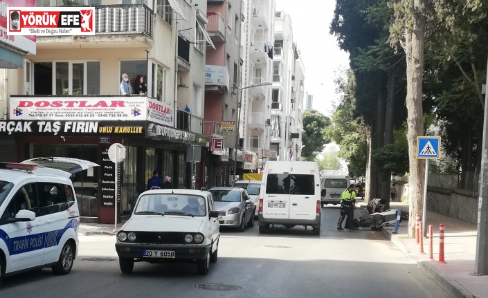 Ticari taksi ile motosiklet çarpıştı: 1 yaralı