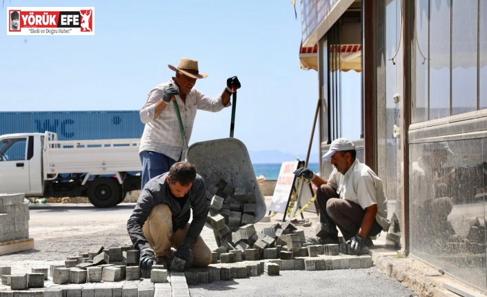 Didim’de yol yapım çalışmaları devam ediyor
