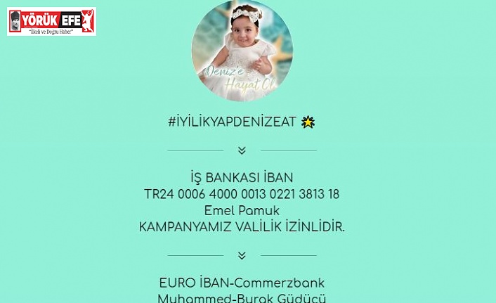 EŞİN"EL ELE VERİP, İKRA DENİZ’E HAYAT OLALIM"