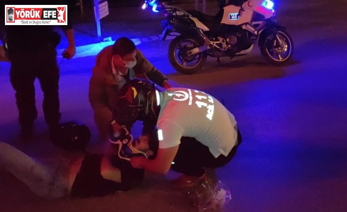 Polis otosuyla kurye çarpıştı: 1 yaralı