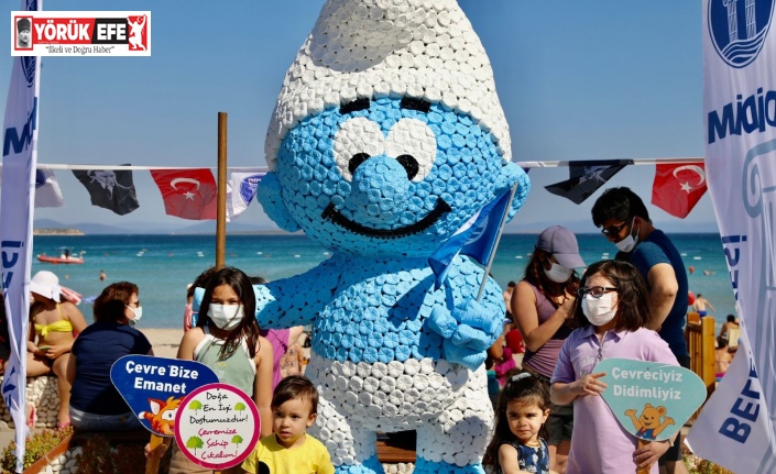 Atık pet şişeler sanat eserine dönüştü