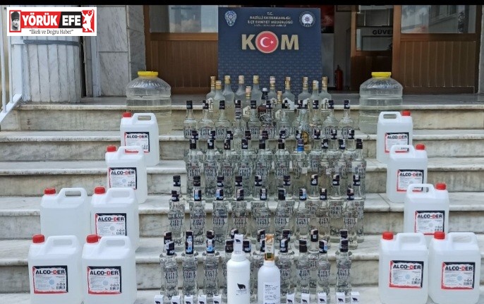 Bozdoğan’da sahte alkol operasyonu