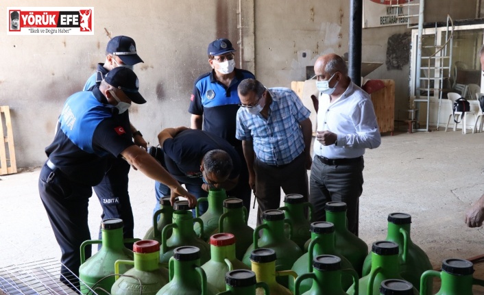 Nazilli’de 1150 litre kaçak yağ ele geçirildi