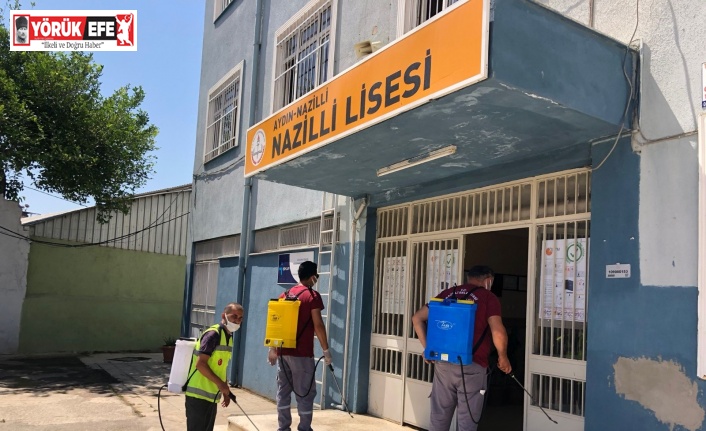 Nazilli’de YKS öncesi okullar dezenfekte edildi
