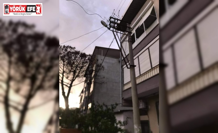 Zarar gören elektrik direklerine anında müdahale