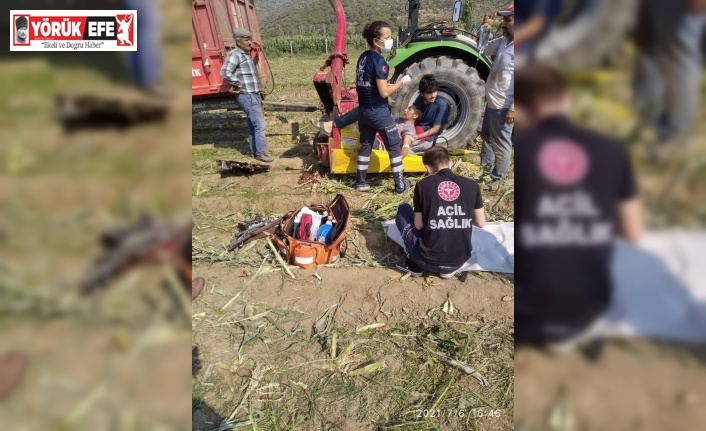 Ayağını silaj makinesine kaptırdı