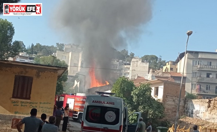Aydın’da helyum gazı ile dolum yapılan bir evde yangın çıktı