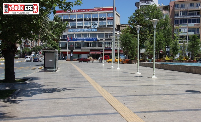 Efeler’de sıcak hava bunalttı, sokaklar boş kaldı