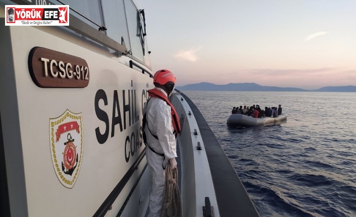 Kuşadası açıklarında 35 düzensiz göçmen kurtarıldı