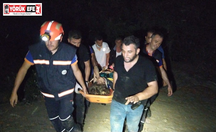 Uçurumdan düşen kadını, AFAD kurtardı