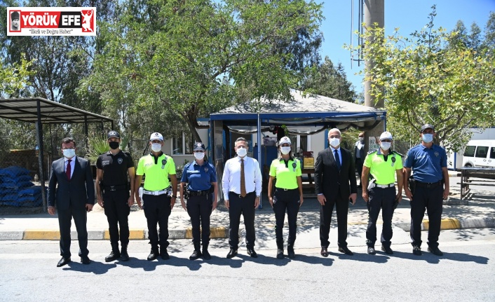 Vali Aksoy trafik denetimine katıldı