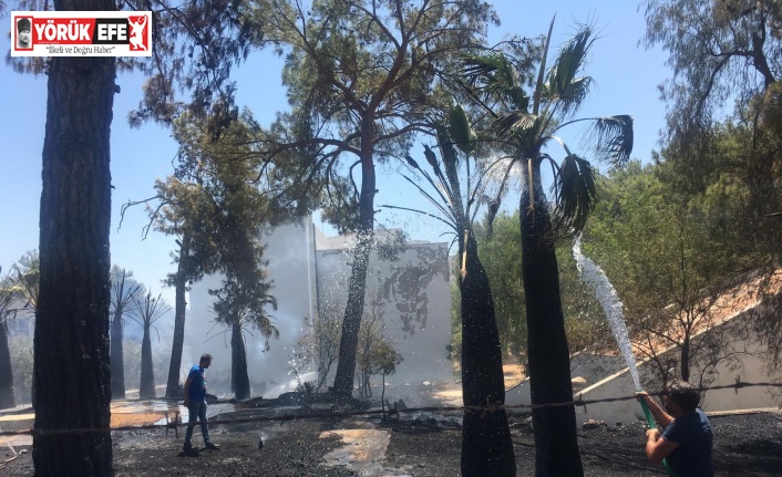 Yangın beş yıldızlı otele sıçramadan söndürüldü