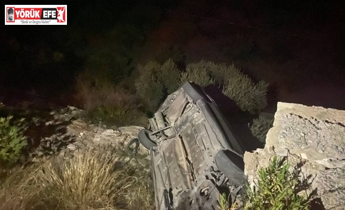 Alkollü sürücü şarampole uçtu