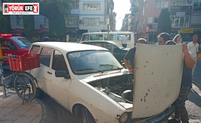 Aydın’da otomobil yangını panikletti