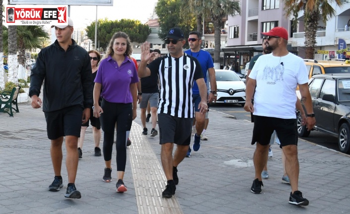 Başkan Ömer Günel, vatandaşlar ile sabah sporunda buluştu
