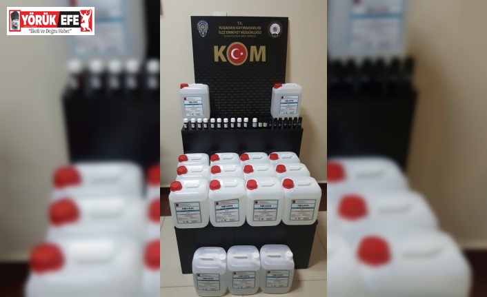 Kuşadası’nda kaçak içki operasyonu