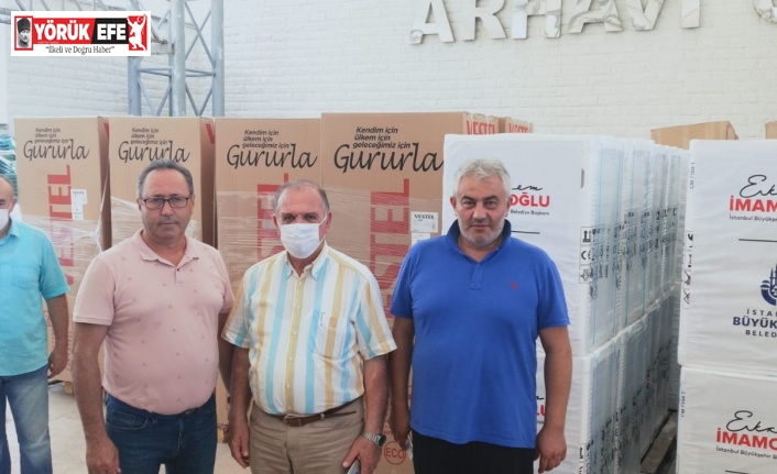 Kuşadası’ndan çıkan yardım kamyonu Arhavi’ye ulaştı