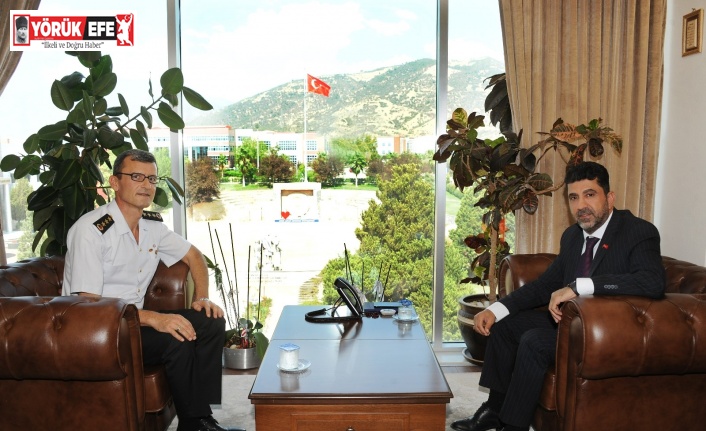 Aydın İl Jandarma Komutanı Engin, Rektör Aldemir ile görüştü