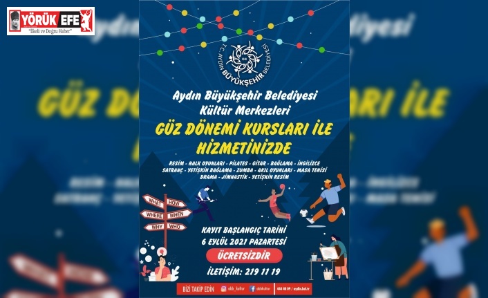 Büyükşehir’in güz dönemi kursları başlıyor