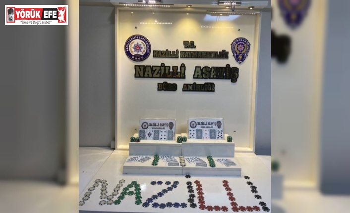 Nazilli’de kumar baskını