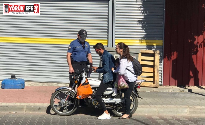 Nazilli’de motosiklet sürücülerine denetim uygulandı