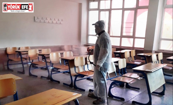 Söke’deki okullarda dezenfeksiyon çalışması