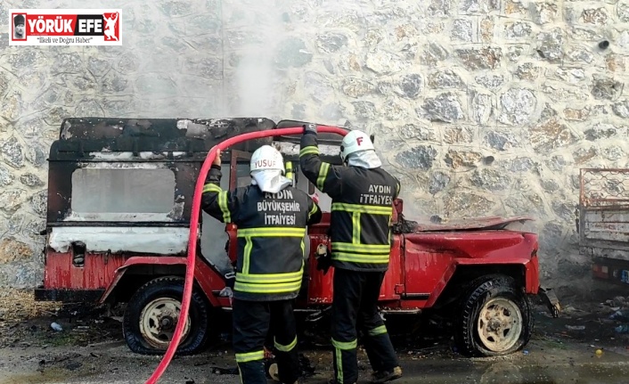 Yanan araçtan son anda kurtuldu