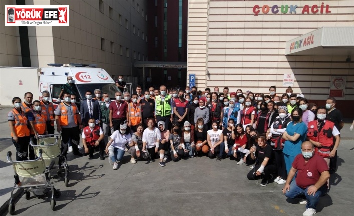 Aydın Kadın Doğum ve Çocuk Hastalıkları Hastanesi’nden tatbikat gerçeğini aratmadı