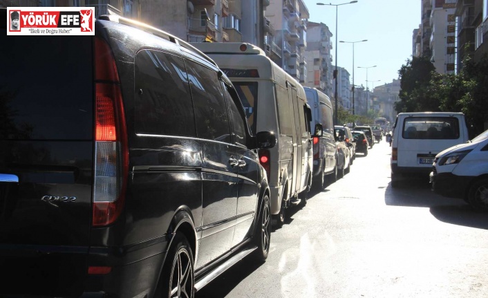 Aydın’da İstanbul trafiğini aratmayan görüntüler