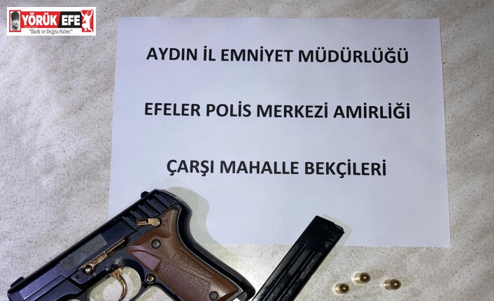 Çarşı ve Mahalle Bekçileri tarafından ruhsatsız tabanca ele geçirildi