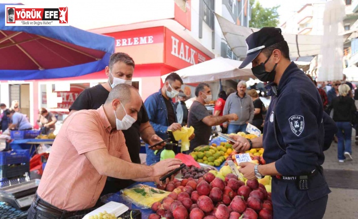 Efeler Belediyesi zabıta ekiplerinden Korona virüs mesaisi