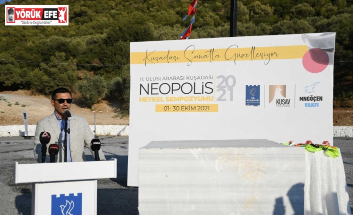 Kuşadası’ndaki eski deve güreşleri alanı sanatın merkezi oldu