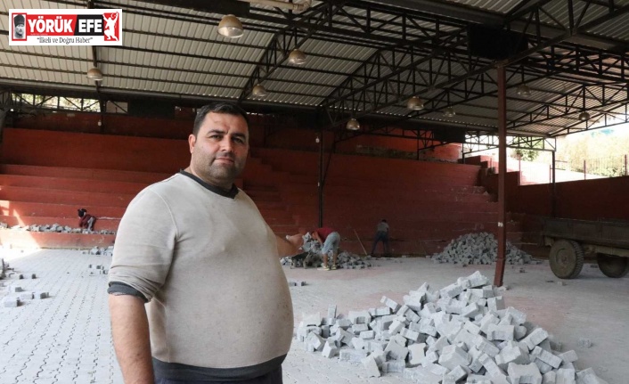 Nazilli Belediyesi Aksu Mahallesi düğün alanını yeniliyor