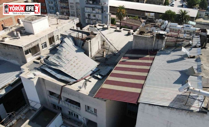 Nazilli Belediyesi, yağmur ve fırtınadan zarar gören bölgeleri tespit etti