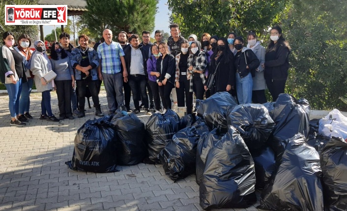 ADÜ Köşk MYO Öğrencileri çevre temizliği yaptı