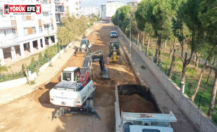 Aydın Büyükşehir Belediyesi yol yapım çalışmalarını sürdürüyor
