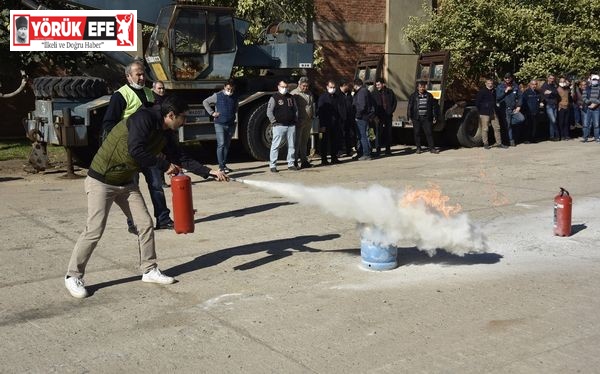 Aydın DSİ’de yangın söndürme tatbikatı yapıldı
