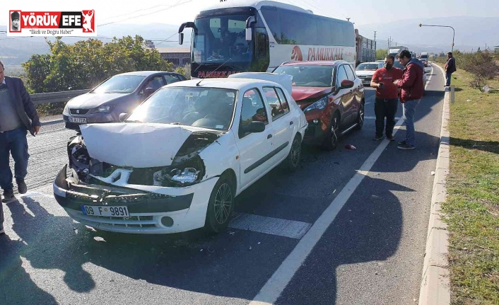 Buharkent’te zincirleme trafik kazası: 1 yaralı