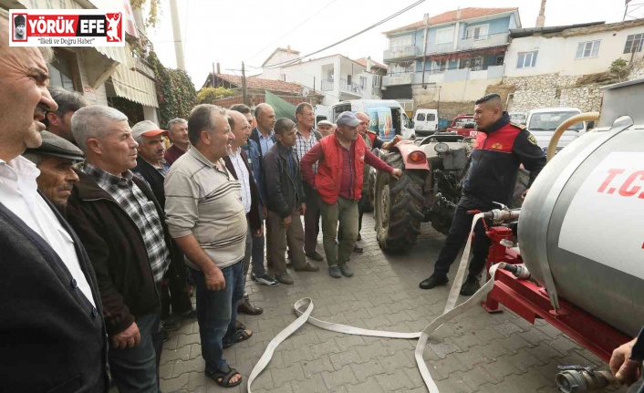 Büyükşehir’in yangın söndürme tankeri desteği devam ediyor