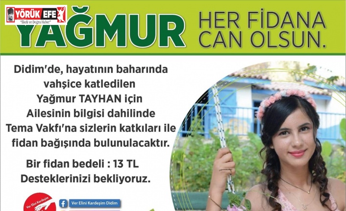 Didimli Yağmur’un adı Giresun’da yaşatıldı