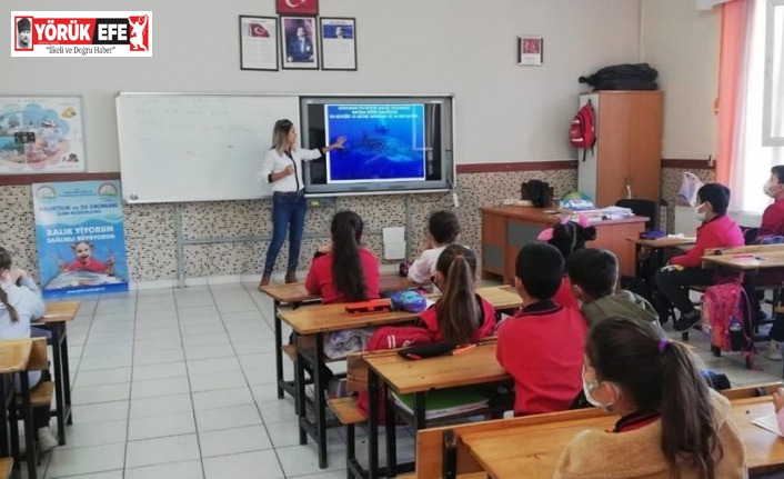 İlkokul öğrencilerine balık çeşitleri ve balık tüketmenin faydaları anlatıldı
