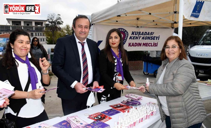 Kuşadalı kadınlar şiddete karşı tek yürek oldu