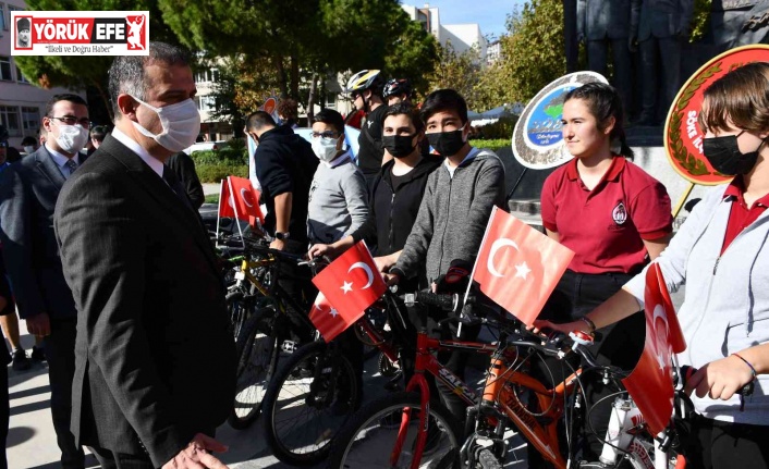 Söke’de "Ata’ya Saygı Bisiklet Turu" oldukça ilgi gördü