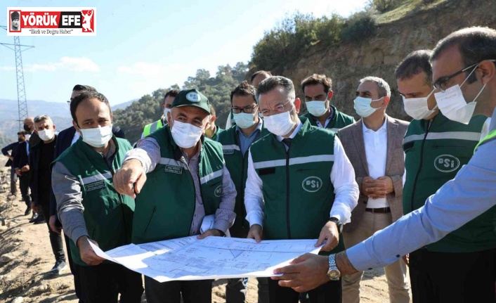 Vali Aksoy, Sarıçay Barajı’nda incelemelerde bulundu